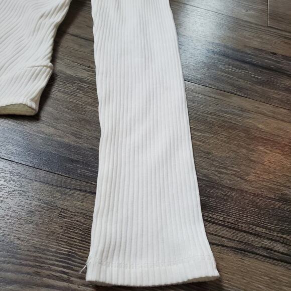 Makers of Dreams Ribbed Bodysuit Cream Long Sleeve Minimalist Chic NWT Sz Small - Picture 3 of 10